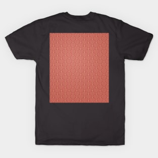 Art Deco Palm Pattern in Coral T-Shirt